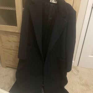 Women’s Navy Bromleigh 100% Wool Coat Full Length
